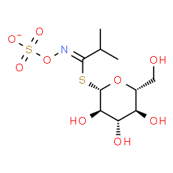 ChemSpider 2D Image | 1-S-[2-methyl-N-(sulfonatooxy)propanimidoyl]-1-thio-beta-D-glucopyranose | C10H18NO9S2