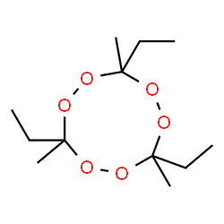 ChemSpider 2D Image | 3,6,9-Triethyl-3,6,9-trimethyl-1,2,4,5,7,8-hexoxonane | C12H24O6