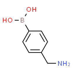 ChemSpider 2D Image | (4-(aminomethyl)phenyl)boronic acid | C7H10BNO2