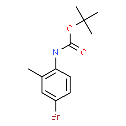 ChemSpider 2D Image | tert-Butyl (4-bromo-2-methylphenyl)carbamate | C12H16BrNO2