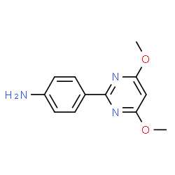 ChemSpider 2D Image | 4-(4,6-Dimethoxy-2-pyrimidinyl)aniline | C12H13N3O2