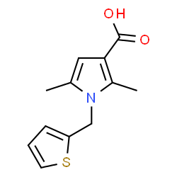ChemSpider 2D Image | 2,5-Dimethyl-1-(2-thienylmethyl)pyrrole-3-carboxylic acid | C12H13NO2S