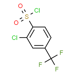 ChemSpider 2D Image | 2-Chloro-4-(trifluoromethyl)benzenesulfonyl chloride | C7H3Cl2F3O2S