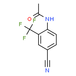 ChemSpider 2D Image | 4-Cyano-2-(trifluoromethyl)acetanilide | C10H7F3N2O