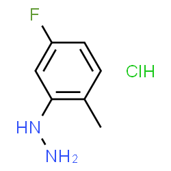 ChemSpider 2D Image | (5-Fluoro-2-methylphenyl)hydrazine hydrochloride (1:1) | C7H10ClFN2