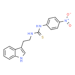 ChemSpider 2D Image | 1-[2-(1H-Indol-3-yl)ethyl]-3-(4-nitrophenyl)thiourea | C17H16N4O2S