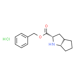 ChemSpider 2D Image | (2S,6aS)-Benzyl octahydrocyclopenta[b]pyrrole-2-carboxylate hydrochloride | C15H20ClNO2