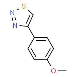 ChemSpider 2D Image | 4-(4-Methoxyphenyl)-1,2,3-thiadiazole | C9H8N2OS