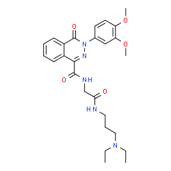 ChemSpider 2D Image | N-(2-{[3-(Diethylamino)propyl]amino}-2-oxoethyl)-3-(3,4-dimethoxyphenyl)-4-oxo-3,4-dihydro-1-phthalazinecarboxamide | C26H33N5O5