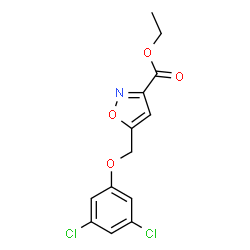 ChemSpider 2D Image | ethyl 5-[(3,5-dichlorophenoxy)methyl]-3-isoxazolecarboxylate | C13H11Cl2NO4