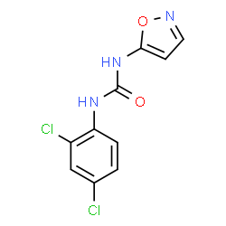 ChemSpider 2D Image | N-(2,4-dichlorophenyl)-N'-isoxazol-5-ylurea | C10H7Cl2N3O2