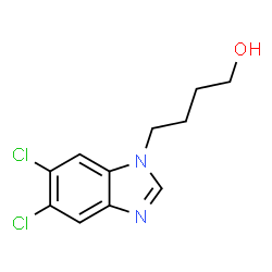 ChemSpider 2D Image | 4-(5,6-Dichloro-1H-benzimidazol-1-yl)-1-butanol | C11H12Cl2N2O