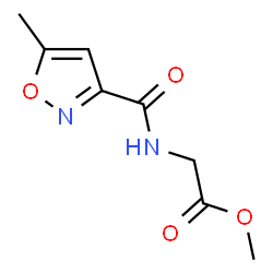 ChemSpider 2D Image | Methyl N-[(5-methyl-1,2-oxazol-3-yl)carbonyl]glycinate | C8H10N2O4