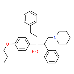 ChemSpider 2D Image | 2,5-Diphenyl-1-(1-piperidinyl)-3-(4-propoxyphenyl)-3-pentanol | C31H39NO2