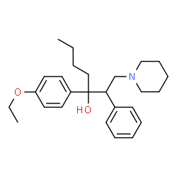 ChemSpider 2D Image | 3-(4-Ethoxyphenyl)-2-phenyl-1-(1-piperidinyl)-3-heptanol | C26H37NO2