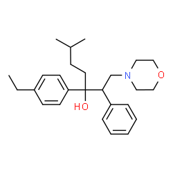 ChemSpider 2D Image | 3-(4-Ethylphenyl)-6-methyl-1-(4-morpholinyl)-2-phenyl-3-heptanol | C26H37NO2