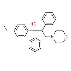 ChemSpider 2D Image | 1-(4-Ethylphenyl)-1-(4-methylphenyl)-3-(4-morpholinyl)-2-phenyl-1-propanol | C28H33NO2