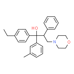 ChemSpider 2D Image | 1-(4-Ethylphenyl)-1-(3-methylphenyl)-3-(4-morpholinyl)-2-phenyl-1-propanol | C28H33NO2