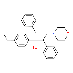 ChemSpider 2D Image | 2-(4-Ethylphenyl)-4-(4-morpholinyl)-1,3-diphenyl-2-butanol | C28H33NO2