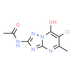 ChemSpider 2D Image | N-(6-Chloro-7-hydroxy-5-methyl[1,2,4]triazolo[1,5-a]pyrimidin-2-yl)acetamide | C8H8ClN5O2