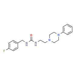 ChemSpider 2D Image | 1-(4-Fluorobenzyl)-3-[2-(4-phenyl-1-piperazinyl)ethyl]urea | C20H25FN4O