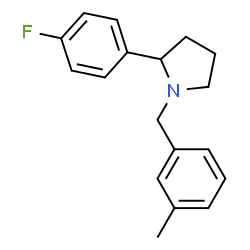 ChemSpider 2D Image | 2-(4-Fluorophenyl)-1-(3-methylbenzyl)pyrrolidine | C18H20FN