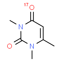 ChemSpider 2D Image | 1,3,6-Trimethyl-2,4(1H,3H)-pyrimidine(4-~17~O)dione | C7H10N2O2