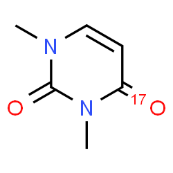 ChemSpider 2D Image | 1,3-Dimethyl-2,4(1H,3H)-pyrimidine(4-~17~O)dione | C6H8N2O2