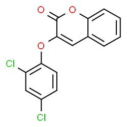 ChemSpider 2D Image | 3-(2,4-Dichlorophenoxy)-2H-chromen-2-one | C15H8Cl2O3