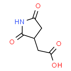 ChemSpider 2D Image | (2,5-Dioxo-3-pyrrolidinyl)acetic acid | C6H7NO4