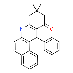 ChemSpider 2D Image | 9,9-Dimethyl-12-phenyl-8,9,10,12-tetrahydro-7H-benzo[a]acridin-11-one | C25H23NO