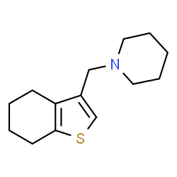 ChemSpider 2D Image | 1-(4,5,6,7-Tetrahydro-1-benzothiophen-3-ylmethyl)piperidine | C14H21NS