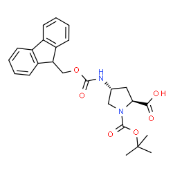 ChemSpider 2D Image | N-Boc-trans-4-N-Fmoc-amino-L-proline | C25H28N2O6