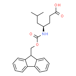 ChemSpider 2D Image | (4R)-4-[[(9H-Fluoren-9-ylmethoxy)carbonyl]amino]-6-methylheptanoic acid | C23H27NO4