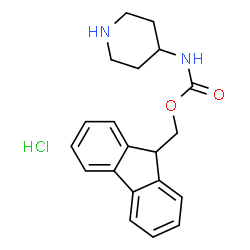 ChemSpider 2D Image | 4-(Fmoc-amino)piperidine hydrochloride | C20H23ClN2O2