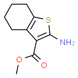 ChemSpider 2D Image | Methyl 2-amino-4,5,6,7-tetrahydro-1-benzothiophene-3-carboxylate | C10H13NO2S