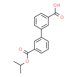 ChemSpider 2D Image | 3'-(Isopropoxycarbonyl)-3-biphenylcarboxylic acid | C17H16O4
