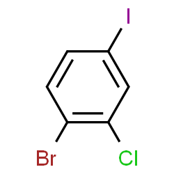 ChemSpider 2D Image | 1-Bromo-2-chloro-4-iodobenzene | C6H3BrClI
