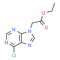 ChemSpider 2D Image | Ethyl (6-chloro-9H-purin-9-yl)acetate | C9H9ClN4O2