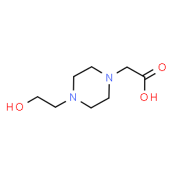 ChemSpider 2D Image | [4-(2-Hydroxyethyl)-1-piperazinyl]acetic acid | C8H16N2O3