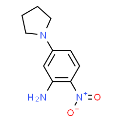 ChemSpider 2D Image | 2-Nitro-5-(1-pyrrolidinyl)aniline | C10H13N3O2