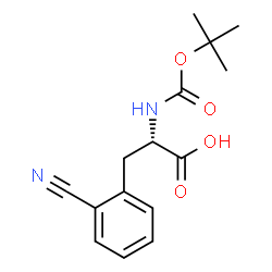 ChemSpider 2D Image | Boc-Phe(2-CN)-OH | C15H18N2O4