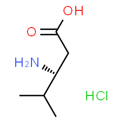 ChemSpider 2D Image | L-beta-Leucine hydrochloride | C6H14ClNO2