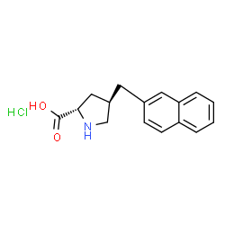 ChemSpider 2D Image | (4R)-4-(2-Naphthylmethyl)-L-proline hydrochloride (1:1) | C16H18ClNO2