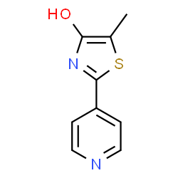 ChemSpider 2D Image | 5-methyl-2-(pyridin-4-yl)thiazol-4-ol | C9H8N2OS