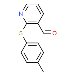 ChemSpider 2D Image | 2-[(4-Methylphenyl)sulfanyl]nicotinaldehyde | C13H11NOS