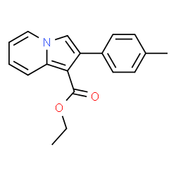 ChemSpider 2D Image | Ethyl 2-(4-methylphenyl)-1-indolizinecarboxylate | C18H17NO2