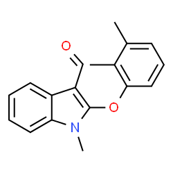 ChemSpider 2D Image | 2-(2,3-Dimethylphenoxy)-1-methyl-1H-indole-3-carbaldehyde | C18H17NO2