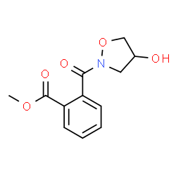 ChemSpider 2D Image | methyl 2-(4-hydroxyisoxazolidine-2-carbonyl)benzoate | C12H13NO5