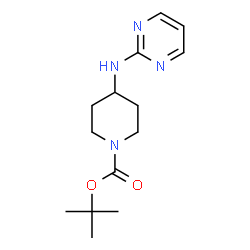 ChemSpider 2D Image | tert-butyl 4-(pyrimidin-2-ylamino)piperidine-1-carboxylate | C14H22N4O2